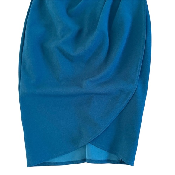FOREVER YOUR GIRL BODYCON DRESS teal blue HOCO sz Small LuLu cocktail party 938 - Picture 6 of 13